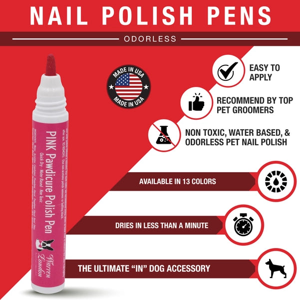 Pawdicure Nail Polish Pen - Quick Dry - Pink
