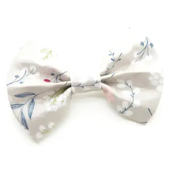 Gray Floral BowTie