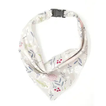 Gray Floral Scarf - Large