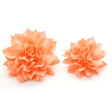 Peach Fluffy Flower - Large
