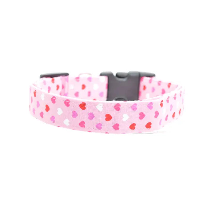 Pink Hearts Collar - Medium