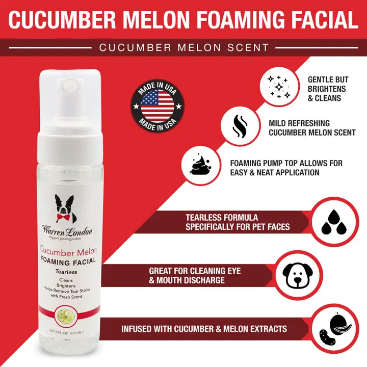 Tearless Shampoo For Dog Faces - Cucumber Melon - 8oz