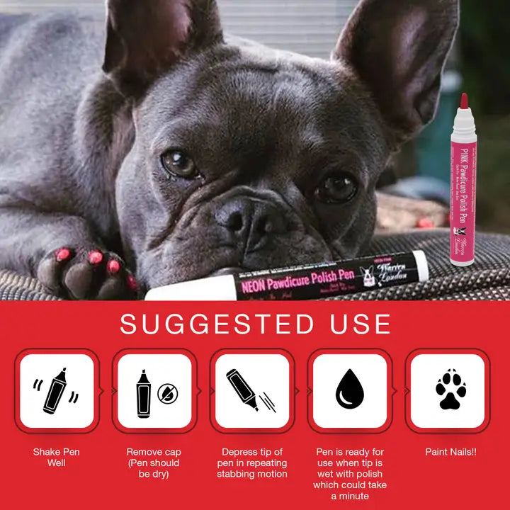 Pawdicure Nail Polish Pen - Quick Dry - Pink