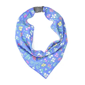 Navy Floral Scarf - Small