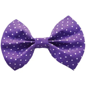 Purple Pin Dot Bow Tie