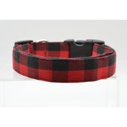 Red & Black Buffalo Plaid Collar - Large