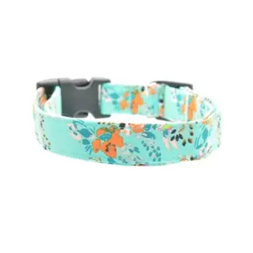 Teal Floral Collar - Large