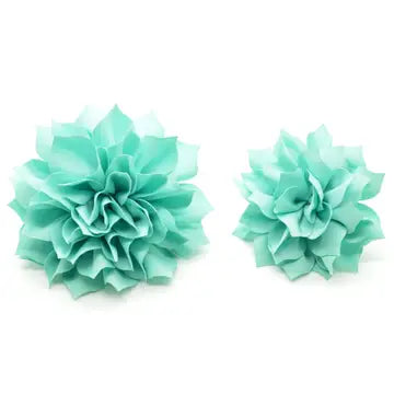 Teal Fluffy Flower - Small