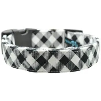 Black & White Buffalo Plaid Collar - Large