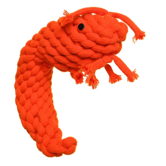 Outback Tails Wool & Water Bottle Toy - Prawn