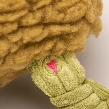 Fiona Frog Hugglefleece® Flufferknottie™ Plush Dog Toy
